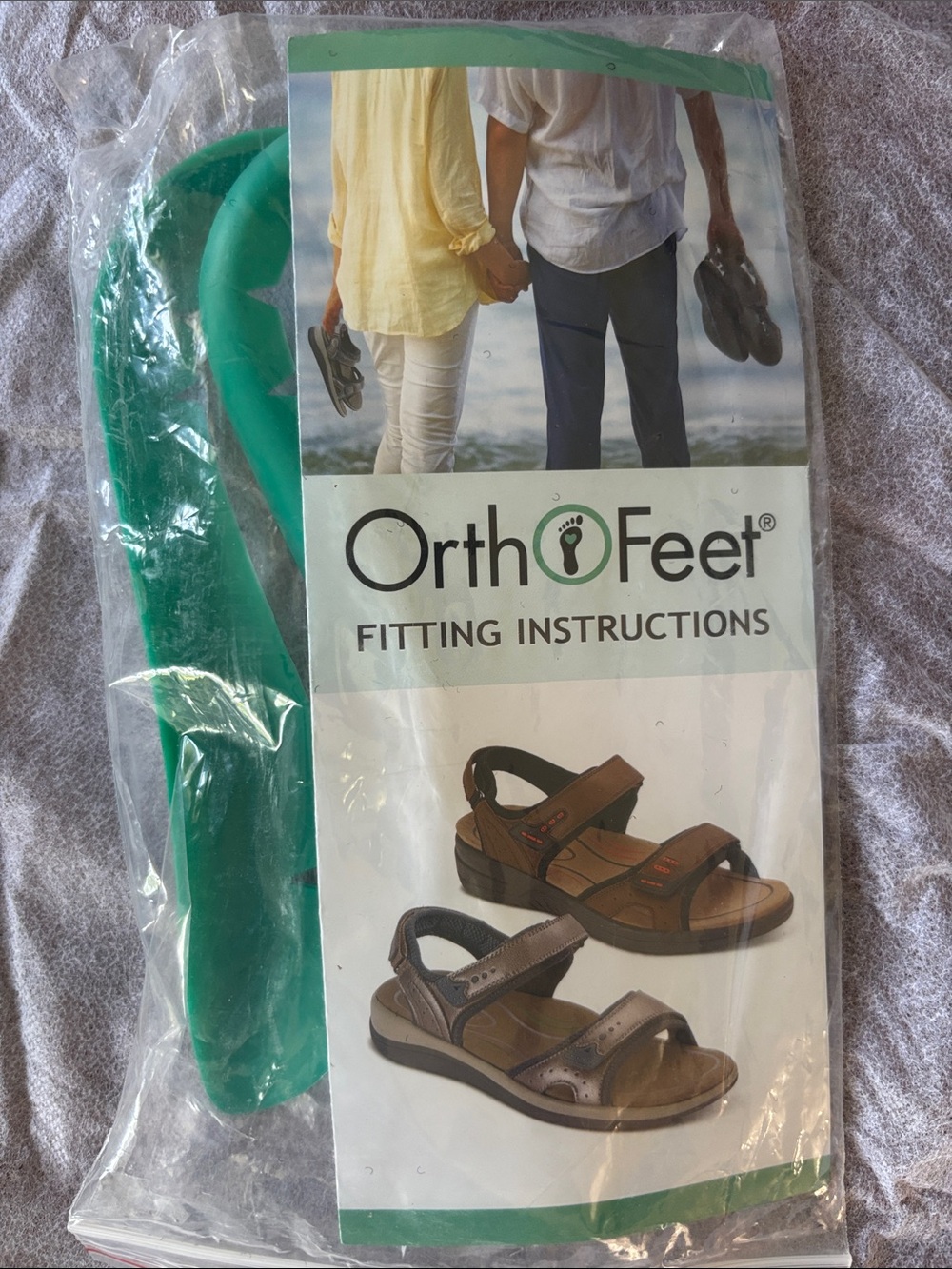 Orthofeet Men's Brown Leather Adjustable Comfort Sandals - Picture 3 of 5